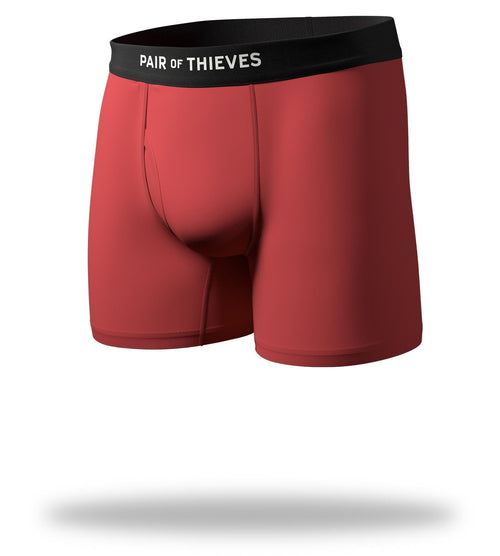 The Solid Cherry Red Mega Soft Boxer Brief Front