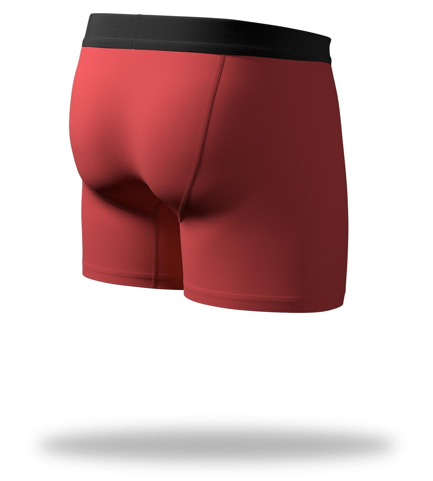The Solid Cherry Red Mega Soft Boxer Brief Back