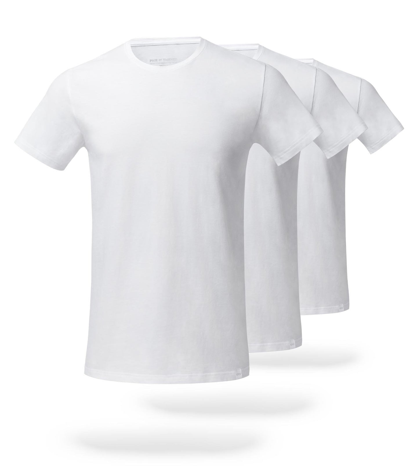 White SuperSoft Crew Neck Undershirt 3 Pack contains colors Whitesmoke, Silver, Gains boro, Gains boro, Light Gray, Dark Gray, Whitesmoke, Gains boro, Silver