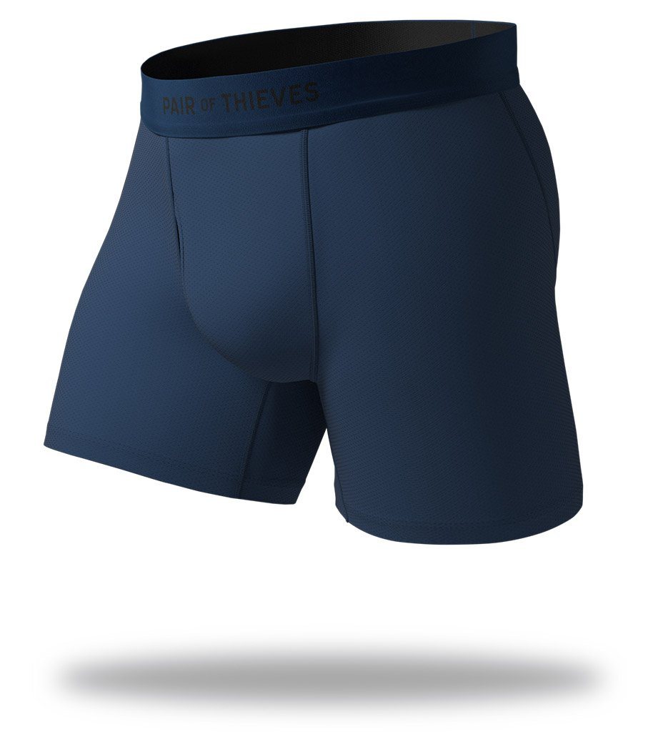 The Solid Navy SuperFit Boxer Briefs Front