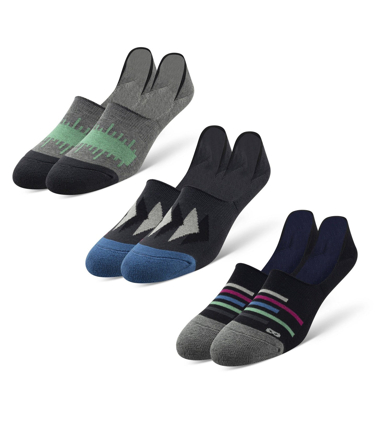 Cushion No Show Socks 3 Pack