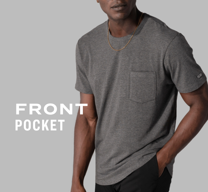 Chance Of Rain SuperSoft Pocket Crew Neck Tee 3 Pack contains colors Silver, Dim gray, Dark slate gray, Dark slate gray, Snow, Dim gray, Black, Dim gray, Dim gray, Dark olive green