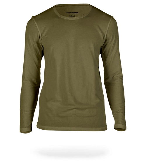 SuperSoft Long Sleeve Crew Neck Tee contains colors Dark olive green, Black, Dim gray, Dark olive green, Whitesmoke, Black, Dark olive green, Dark Gray, Dark olive green