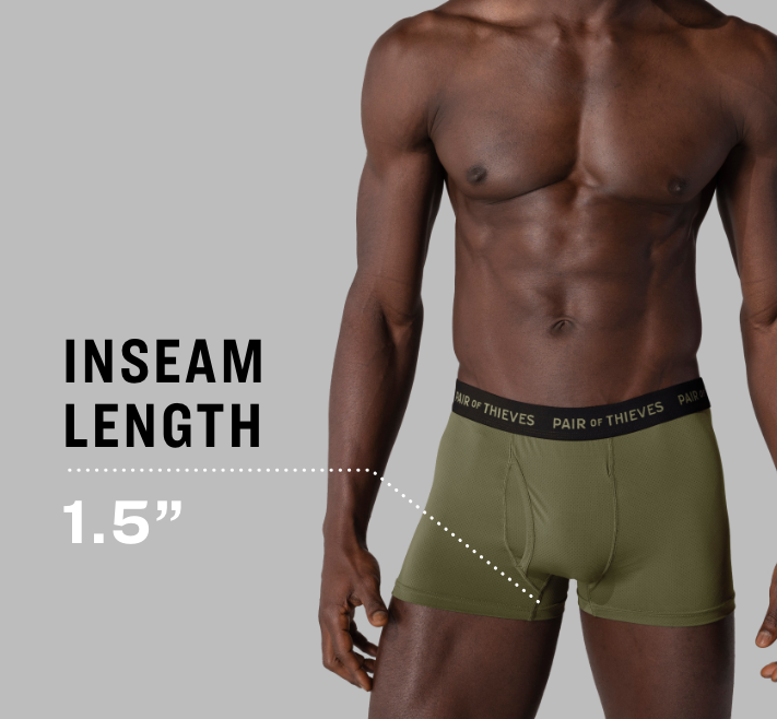 Men's Underwear SuperFit + SuperSoft Try Both Trunk 2 Pack Inseam Length 1.5"