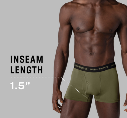 Men's Underwear SuperFit + SuperSoft Try Both Trunk 2 Pack Inseam Length 1.5