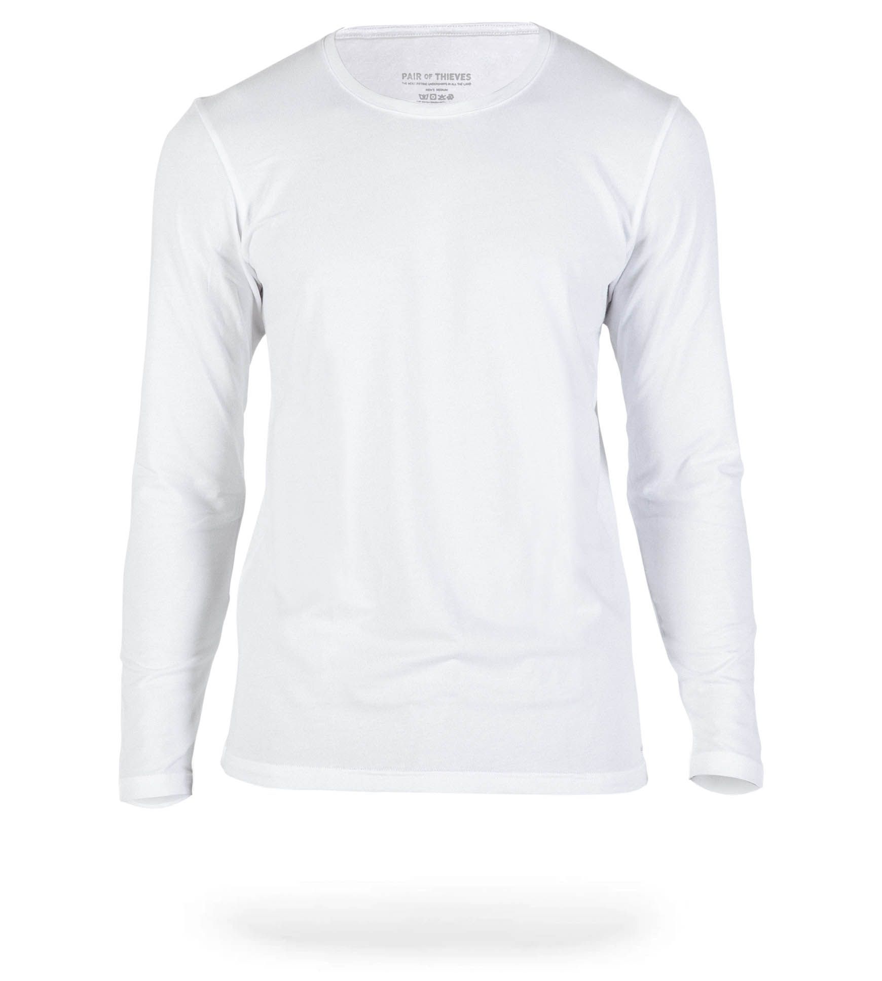 White SuperSoft Long Sleeve Crew Neck Tee – Pair of Thieves