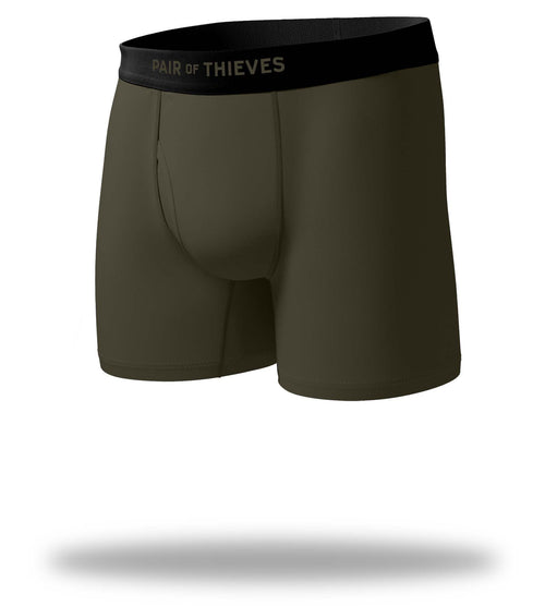 The Solid Seaweed SuperSoft Boxer Brief contains colors Dark slate gray, Dark Gray, Black, Black, Light Gray, Dark olive green, Dark slate gray, Lavender, Black