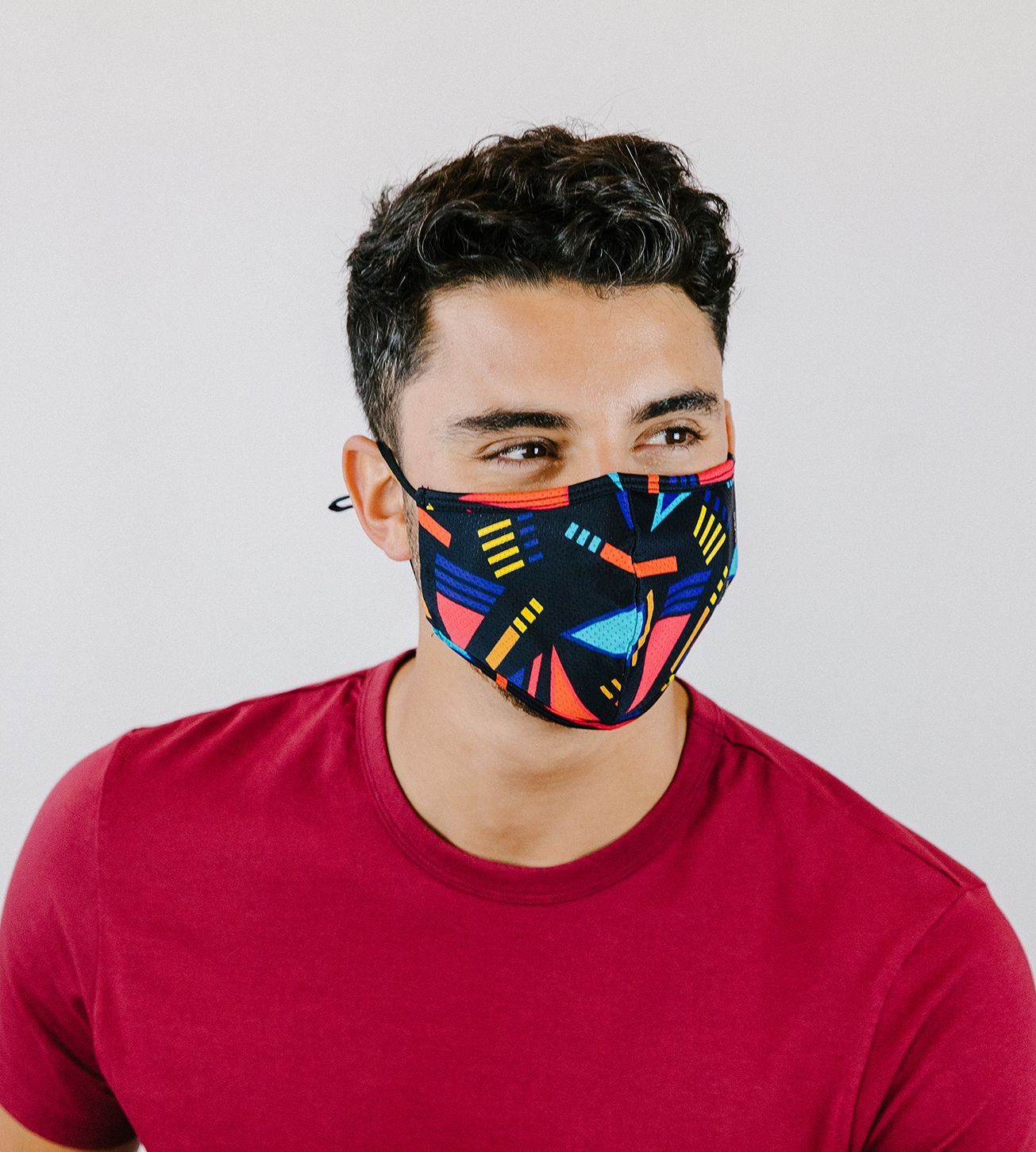 Blue/Black Reusable Masks 3 Pack contains colors Gains boro, Maroon, Indian red, Fire brick, Black, Rosy brown, Tan, Dark olive green, Medium turquoise, Midnight blue